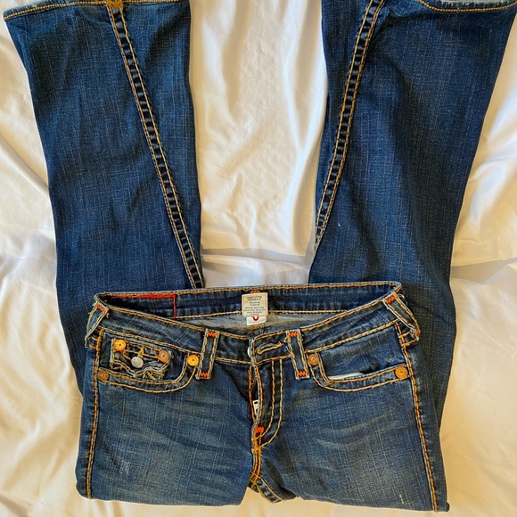 Dark blue true religion denim jeans - Picture 3 of 5